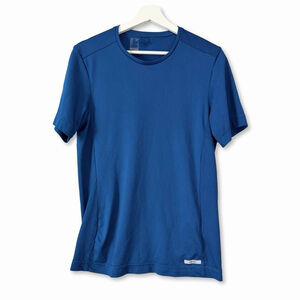 Decathlon Kalenji Run Dry Petrole Blue Short Sleeve Tee Shirt Men's Size Large